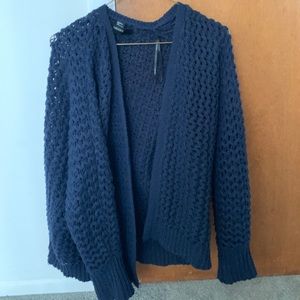 Navy Blue Sweater Cardigan